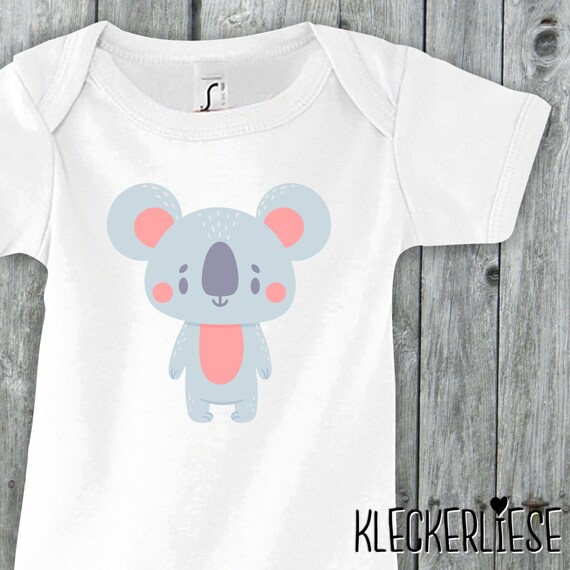 Baby Body "Tiermotiv Koala" Babybody Strampler Jungen Mädchen