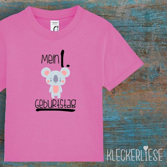 Kinder Baby Shirt Kleinkind "Mein 1. Geburtstag Koala" T-Shirt Jungen Mädchen