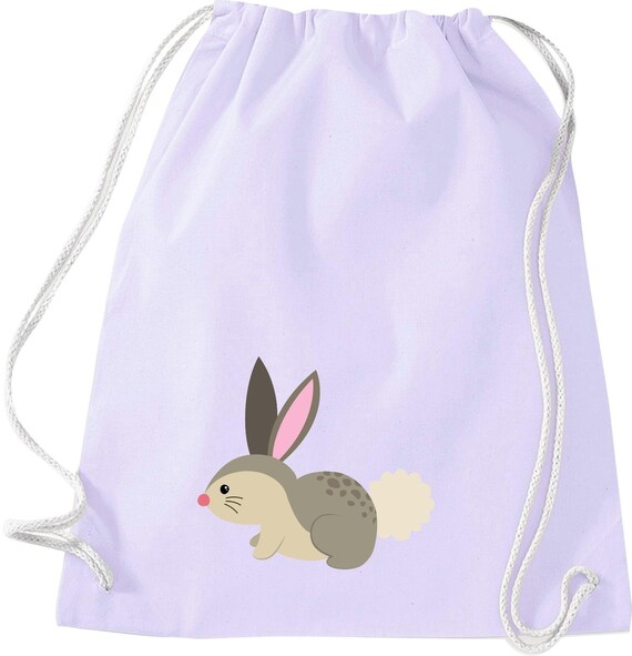 Kleckerliese Kinder Gymsack "Hase" Rucksack Bag Stoffbeutel Turnbeutel Tragetasche