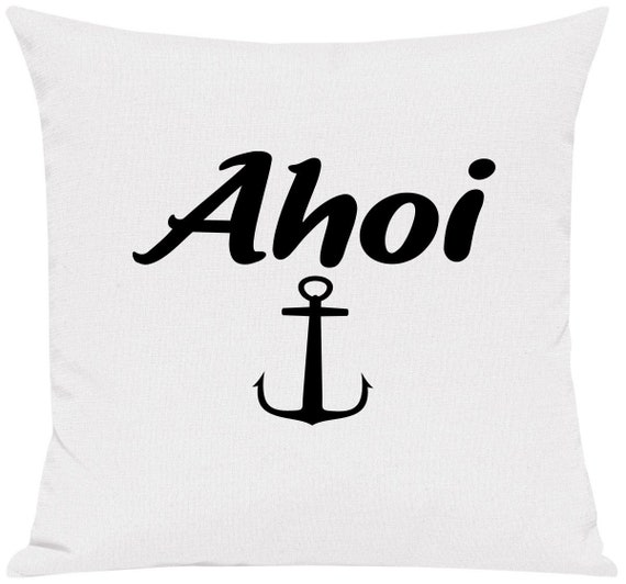 kleckerliese Kissen "Ahoi Anker" Kissenhülle Deko Sofa Kuschelkissen Dekoidee