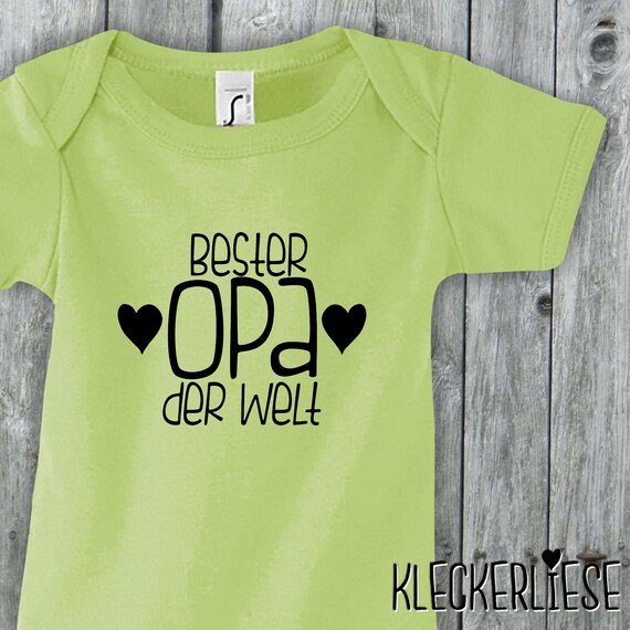 Baby Body "Bester Opa der Welt" Babybody Strampler Jungen Mädchen