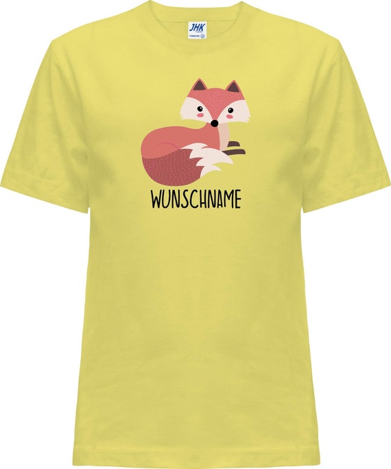 Kleckerliese Baby Kinder T-Shirt "Fuchs" mit Wunschtext Kurzarm Sprüche Jungen Mädchen Shirt Nicki mit Aufdruck Motiv