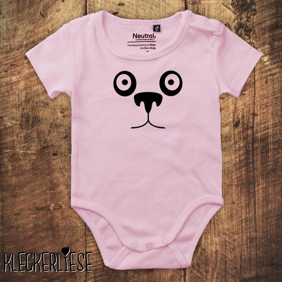 kleckerliese Babybody Body "Tiere Pandabär Panda" Fair Wear