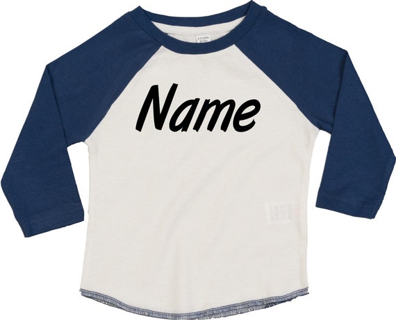 Kleckerliese Baby Kinder T-Shirt mit Wunschnamen Langarmshirt  "Motiv" Raglan-Ärmel Jungen Mädchen