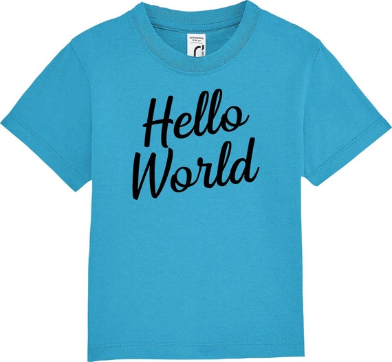 Kinder Baby Shirt Kleinkind  "HELLO WORLD"