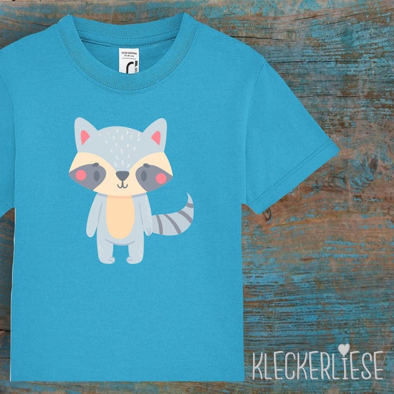 Kinder Baby Shirt Kleinkind "Tiermotiv Waschbär" T-Shirt Jungen Mädchen