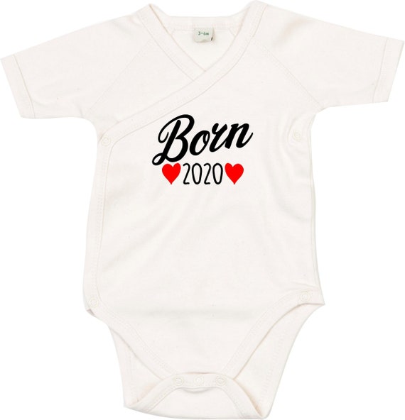 kleckerliese Wickel Baby Body "Born 2020 2021 2022 " Babybody Strampler Wickelbody Organic Kimono Kurzarm