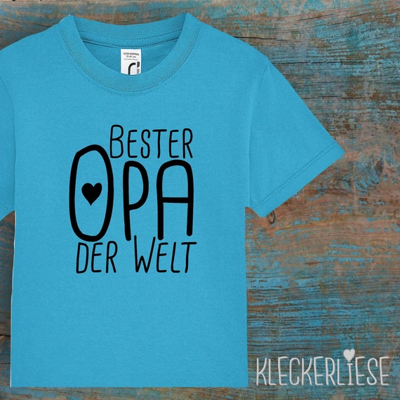 Kinder Baby Shirt Kleinkind "Bester Opa der Welt" T-Shirt Jungen Mädchen