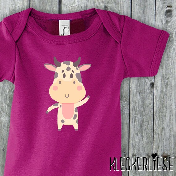 Baby Body "Tiermotiv Kuh Bulle" Babybody Strampler Jungen Mädchen