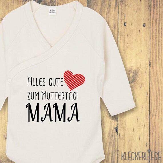 Long-sleeved wrap baby bodysuit "Happy Mother's Day! Mom" baby bodysuit romper
