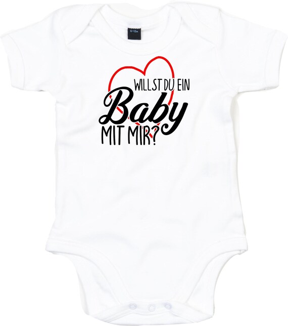 kleckerliese Baby Body "Willst du ein Baby mit mir?" Babybody Strampler Jungen Mädchen Kurzarm