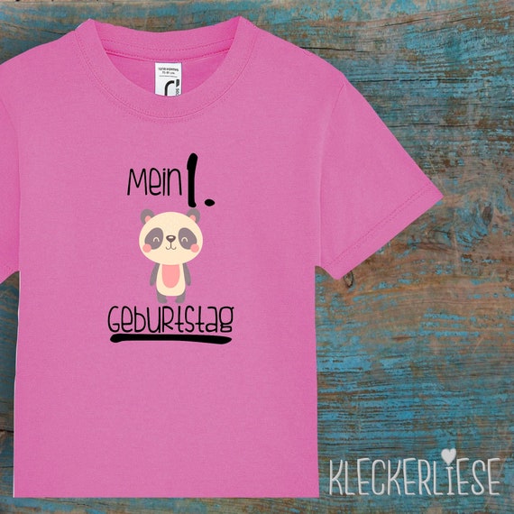 Kinder Baby Shirt Kleinkind "Mein 1. Geburtstag Pandabär" T-Shirt Jungen Mädchen