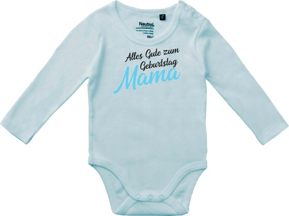 kleckerliese Langarm Babybody "Alles Gute MAMA" Baby Body Jungen Mädchen Longsleeve Fair Wear