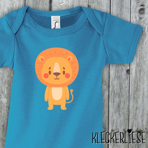 Baby Body "Tiermotiv Löwe" Babybody Strampler Jungen Mädchen