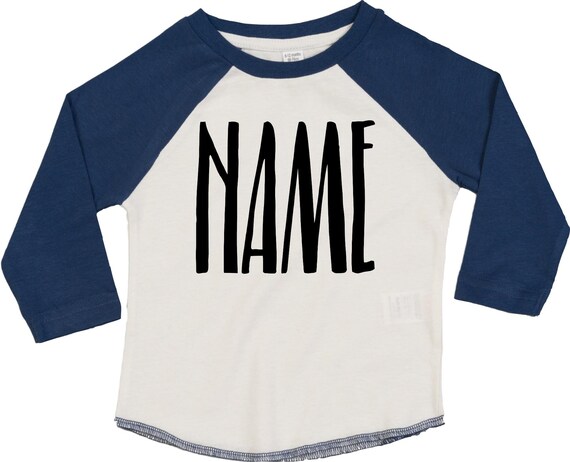 Kleckerliese Baby Kinder T-Shirt mit Wunschnamen Langarmshirt  "Motiv" Raglan-Ärmel Jungen Mädchen