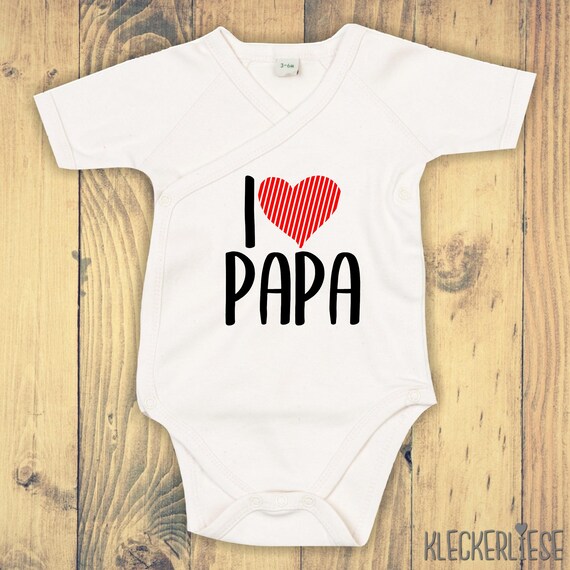 Wrap baby body "I love Papa" baby body romper