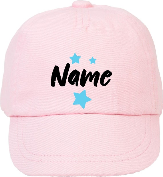 Kleckerliese Baby Kinder Cap "Name Wunschname Sterne" Cap Capy Mütze mit Wunschtext Aufdruck Motiv