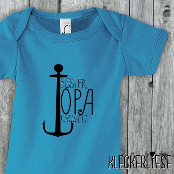 Baby Body "Bester Opa der Welt" Babybody Strampler Jungen Mädchen
