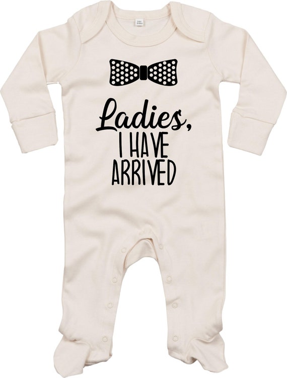 Kleckerliese Baby Schlafanzug "Ladies, i have arrived" Sleepsuit Langarm Jungen Mädchen Einteiler Strampler