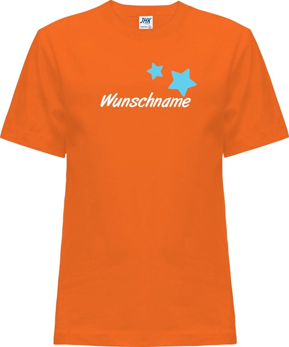 Kleckerliese Baby Kinder T-Shirt "Name Wunschname Sterne" Kurzarm Sprüche Jungen Mädchen Shirt Nicki mit Aufdruck Motiv