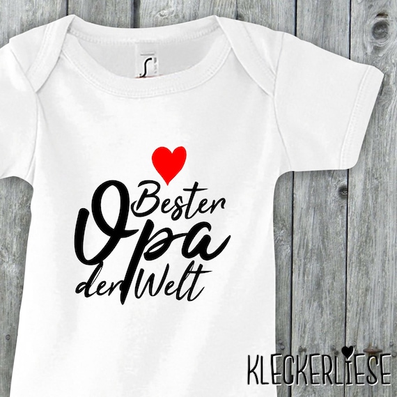 Baby Body "Bester Opa der Welt" Babybody Strampler Jungen Mädchen