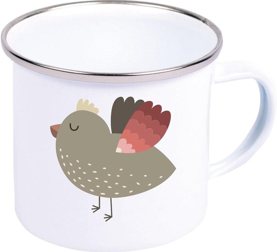kleckerliese Emaille Kindertasse Teetasse Tasse Motiv Hase Tiermotive Tiere mit Wunschnamen Camping Zelten Retro Becher