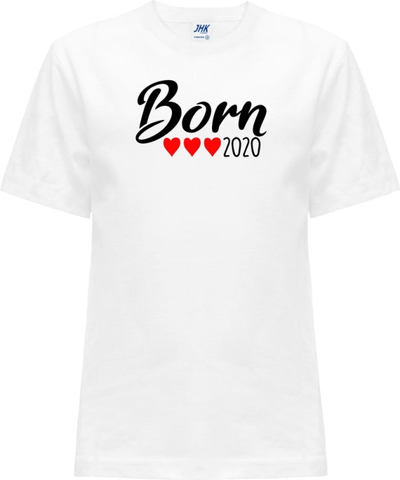 Kleckerliese Baby Kinder T-Shirt "Born 2020" Kurzarm Sprüche Jungen Mädchen Shirt Nicki mit Aufdruck Motiv