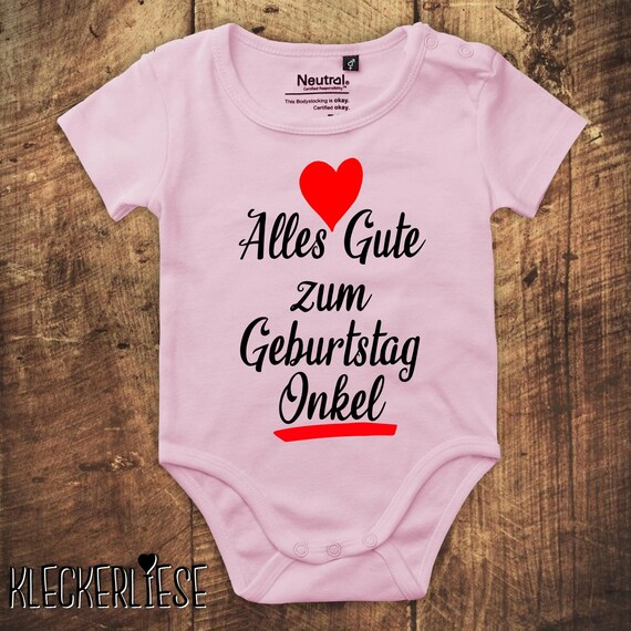 Babybody Body "Alles Gute zum Geburtstag Onkel" Fair Wear