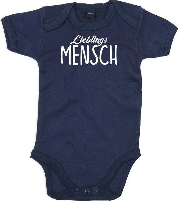 kleckerliese Baby Body "Lieblings Mensch" Babybody Strampler Jungen Mädchen Kurzarm