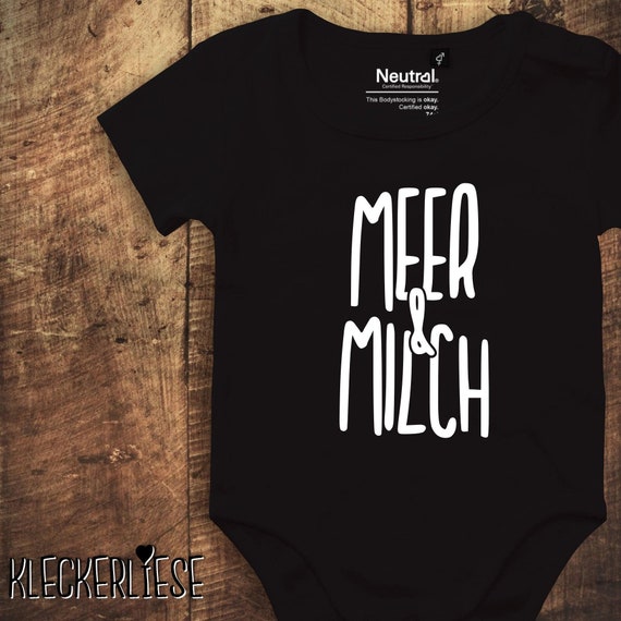 kleckerliese Babybody Body "MEER & MILCH" Fair Wear