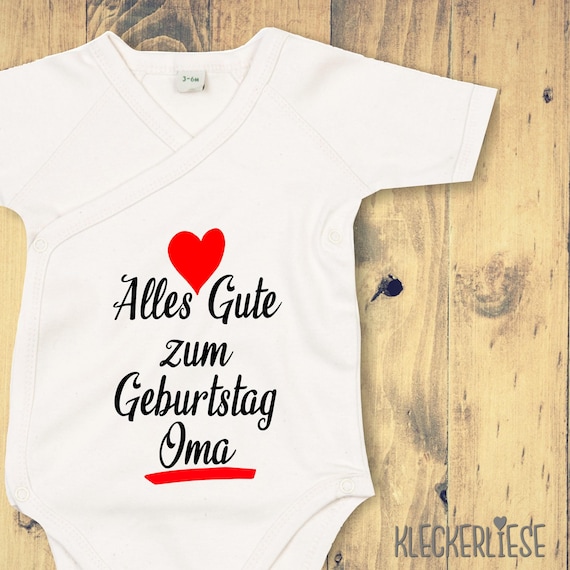 Wrap Baby Body "Happy Birthday Grandma" Baby Body Romper