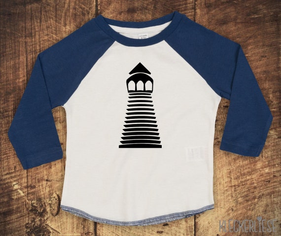 Kleckerliese Baby Kinder T-Shirt Langarmshirt "Leuchtturm" Raglan-Ärmel Jungen Mädchen