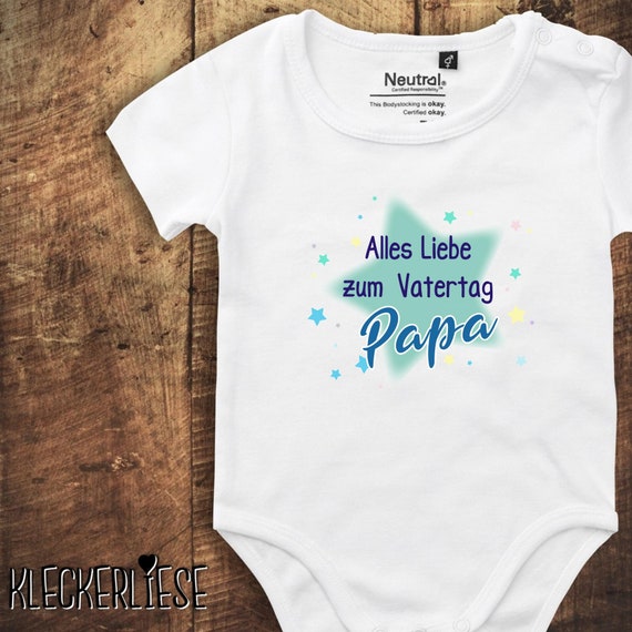 kleckerliese Babybody Body "Alles Liebe zum Vatertag Papa" Fair Wear Jungen Mädchen