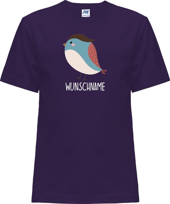 Kleckerliese Baby Kinder T-Shirt "Vogel" mit Wunschtext Kurzarm Sprüche Jungen Mädchen Shirt Nicki mit Aufdruck Motiv