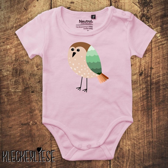 kleckerliese Babybody Body "Vogel" Fair Wear