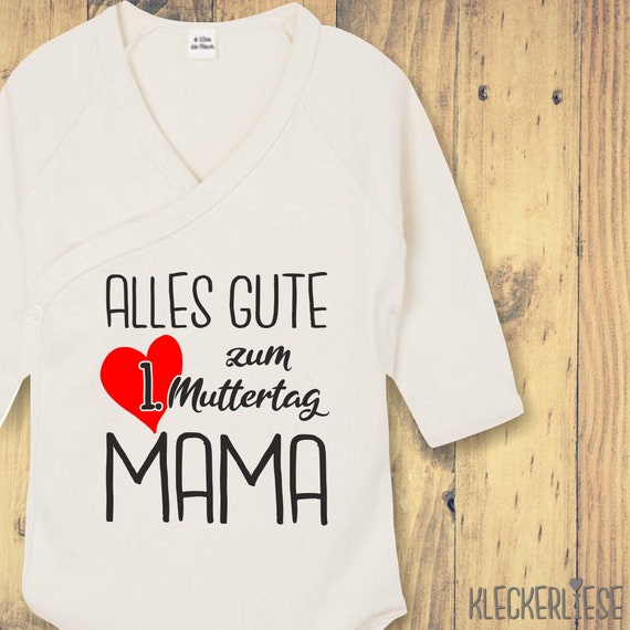 Long-sleeved wrap baby bodysuit "Happy 1st Mother's Day Mom" baby bodysuit romper