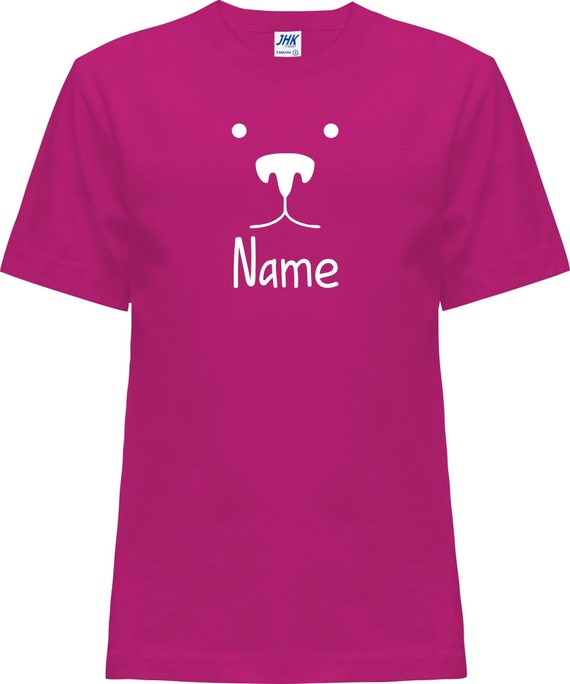 Kleckerliese Baby Kinder T-Shirt "Tiere Bär Braunbär Wunschname" mit Wunschtext Kurzarm Jungen Mädchen Shirt Nicki mit Aufdruck Motiv