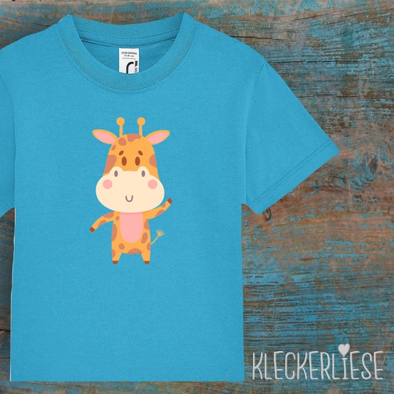 Kinder Baby Shirt Kleinkind "Tiermotiv Giraffe" T-Shirt Jungen Mädchen