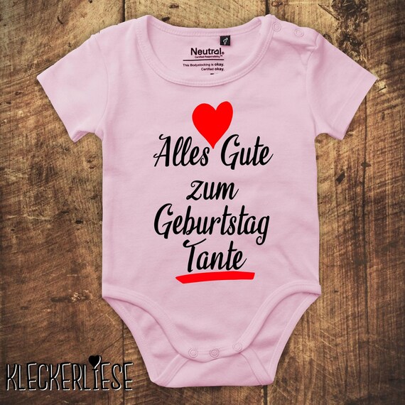Babybody Body "Alles Gute zum Geburtstag Tante" Fair Wear