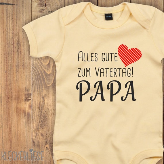 Baby Bodysuit Father's Day "Happy Father's Day Dad" Babybody Romper Boys Girls Short Sleeve