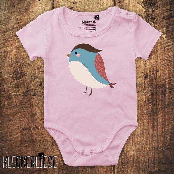 kleckerliese Babybody Body "Vogel" Fair Wear