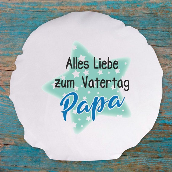 Kissen-Bezug mit Füllung  Muttertag Vatertag Deko Sofa Kissenhülle vers. Formen Geschenk Herz Natur Papa Mama
