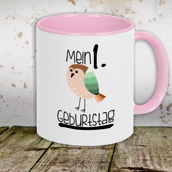 Kaffeetasse Tasse Motiv "Mein 1. Geburtstag Vogel" Tasse Teetasse Milch Kakao