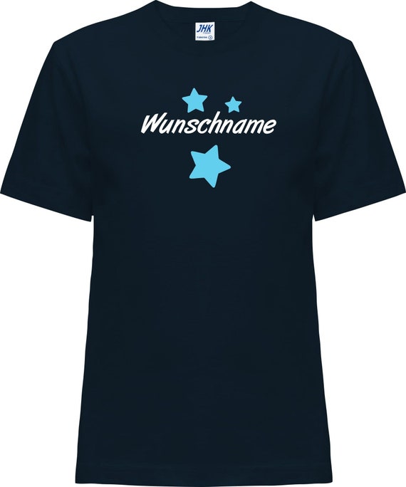 Kleckerliese Baby Kinder T-Shirt "Name Wunschname Sterne" Kurzarm Sprüche Jungen Mädchen Shirt Nicki mit Aufdruck Motiv