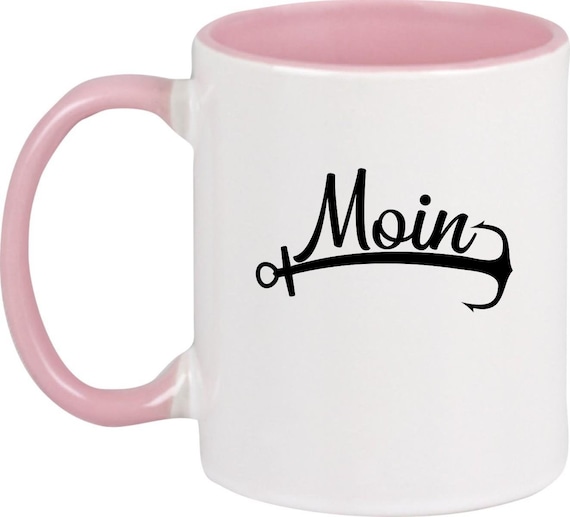 kleckerliese Kindertasse Teetasse Tasse Motiv "Moin Anker Meer Heimat" Milch Kakao Kaffeetasse