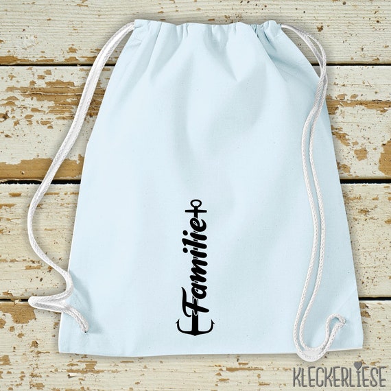 Turnbeutel Anker Familie Gymsack Tasche