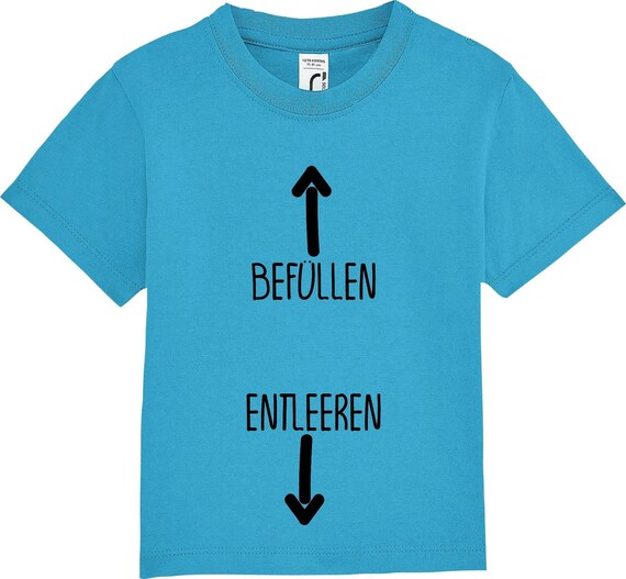 kleckerliese Kinder Baby Shirt Kleinkind  "Befüllen Entleeren" Jungen Mädchen T-Shirt