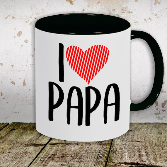 kleckerliese Kaffeetasse Teetasse Tasse Motiv "I Love Papa" Milch Kakao