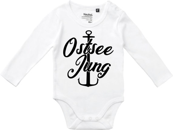 Langarm Babybody Body "Anker Ostsee Jung" Fair Wear