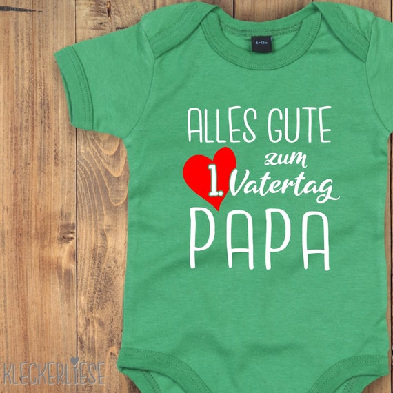 Baby Bodysuit Father's Day "Happy 1st Father's Day! Dad" Babybody Romper Boys Girls Short Sleeve